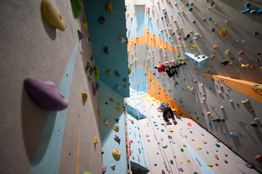 Indoor climbing ramps